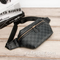 Классический стиль и цвет винтажный фанни -пакет унисекс черный водонепроницаемый кожаный сумка для талии